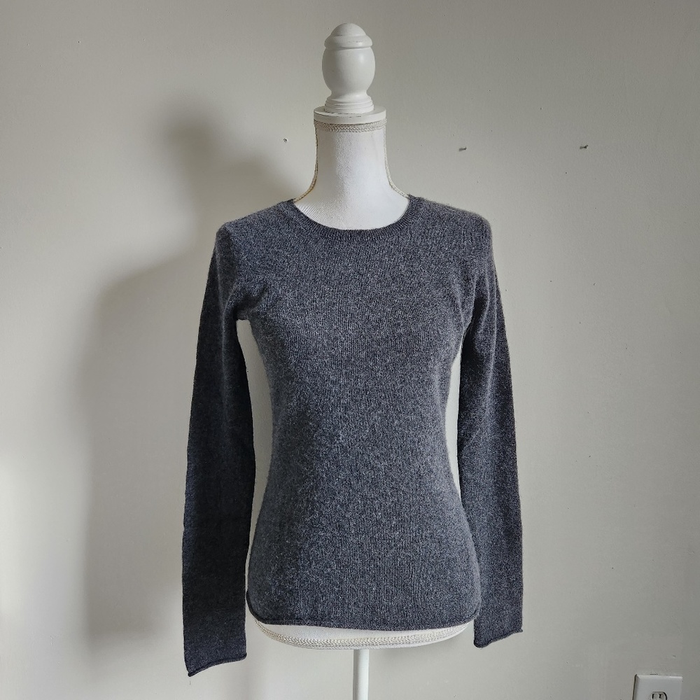 Philosophy Cashmere Crewneck Sweater Women's Charcoal Gray
